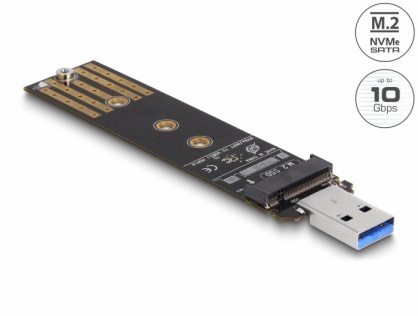 Adaptor Combo USB 3.2 Gen2-A la SSD M.2 NVMe PCIe/SATA, Delock 64197