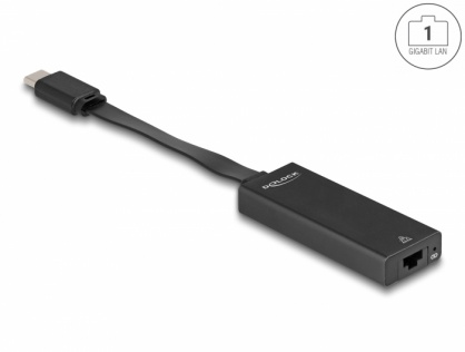 Adaptor USB 3.1 type C la Gigabit LAN Slim, Delock 66246