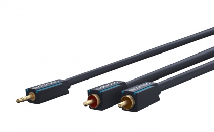 Cablu audio HQ OFC Jack 3.5mm la 2 x RCA T-T 3m, Clicktronic CLICK70468