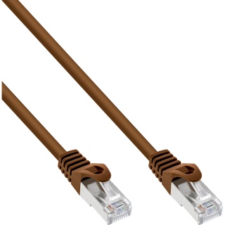 Cablu de retea RJ45 S/FTP Cat.5e 0.3m Maro, InLine IL72533K