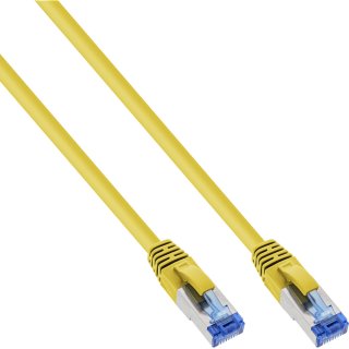 Cablu de retea RJ45 S/FTP PiMF Cat.6A LSOH 0.25m Galben, InLine IL76821Y