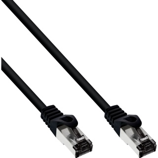 Cablu de retea RJ45 S/FTP PiMF Cat.8.1 LSOH 0.25m Negru, InLine IL78822S