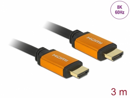 Cablu Ultra High Speed HDMI 8K60Hz T-T 3m Negru, Delock 86987