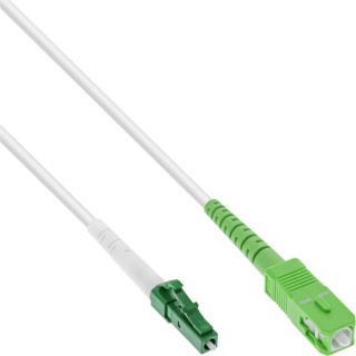 Cablu fibra optica Simplex FTTH LC/APC la SC/APC OS2 40m, InLine IL88440