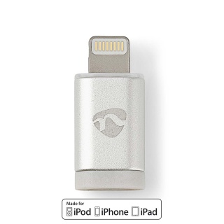 Adaptor micro USB la Apple Lightning M-T, Nedis CCTB39901AL