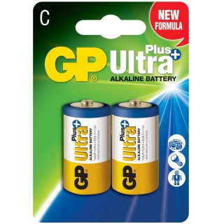 Set 2 bucati baterii Ultra+ Alcaline tip C LR14 1.5V, GP Batteries