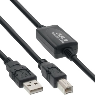 Cablu USB 2.0 A la tip B imprimanta activ 20m T-T, ku2rep20ab