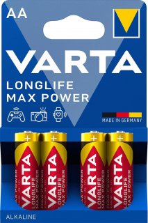 Set 4 buc baterie AA R6 Longlife Max Power, Varta