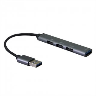 HUB USB 2.0-A la 4 x USB-A 0.12m Gri, S3018