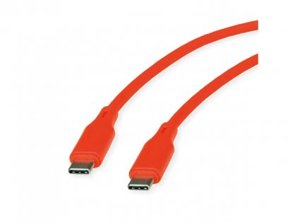 Cablu USB 2.0 type C T-T 60W silicon 1m Orange, Roline 11.02.9124