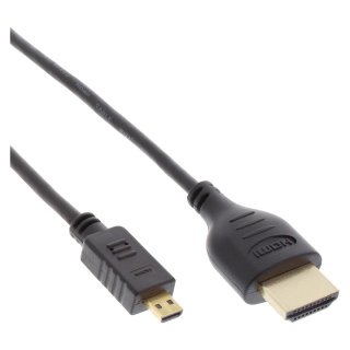 Cablu slim HDMI la micro HDMI-D 4K 0.5m, InLine IL17555D