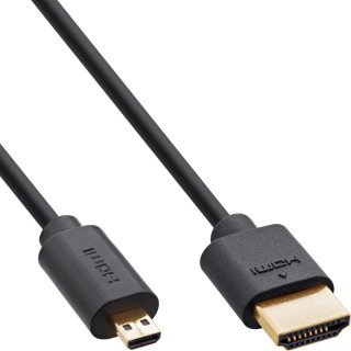 Cablu slim HDMI la micro HDMI-D 8K120Hz/4K144Hz 0.3m, InLine IL17933D