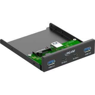 Front panel 3.5" 2 x USB-A + 2 x USB-C, InLine IL33456C