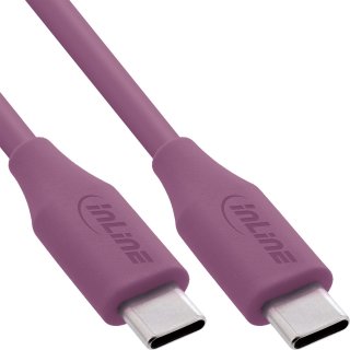 Cablu USB 2.0 type C fast charging silicon 100W Mov 1m, InLine IL35891P