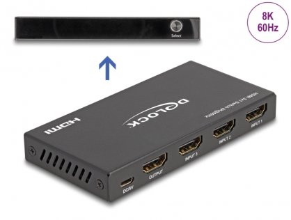 Switch HDMI 3 porturi 8K60Hz/4K144Hz, Delock 18603