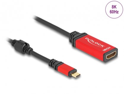 Adaptor USB type C la HDMI (DP Alt Mode) 8K60Hz/4K240Hz T-M HDR, Delock 60053