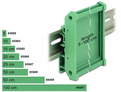 Suport de placa (72 mm) pentru sina DIN 10cm, Delock 65984