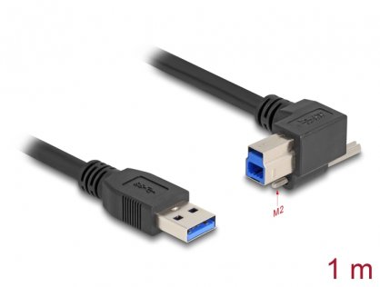 Cablu USB 3.2-A la USB-B unghi T-T 1m, Delock 80484