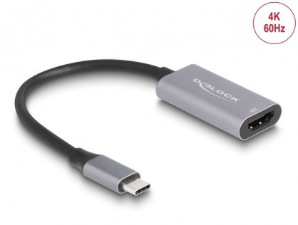 Adaptor USB type C la HDMI (DP Alt Mode) 4K60Hz cu HDR/HDCP, Delock 60020