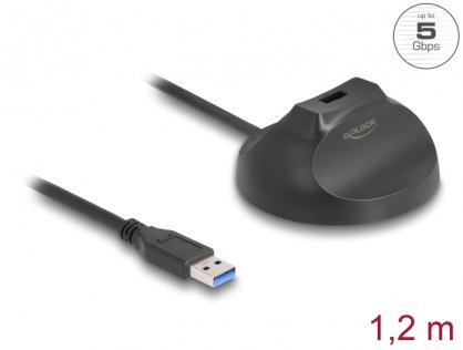 Cablu prelungitor USB 3.2 cu baza magnetica T-M 1.2m, Delock 64271