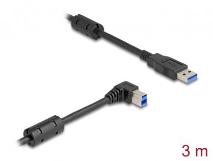 Cablu USB 3.0-A la USB-B drept/unghi dreapta 3m, Delock 81110