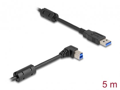 Cablu USB 3.0-A la USB-B drept/unghi dreapta 5m, Delock 81111