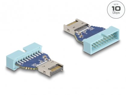 Adaptor pin header 19 pini USB 3.0 la USB Type E Key A T-T, Delock 67130