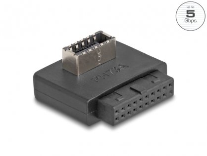 Adaptor USB 3.2 pin header la USB Type E Key A unghi 90 grade M-M, Delock 67241