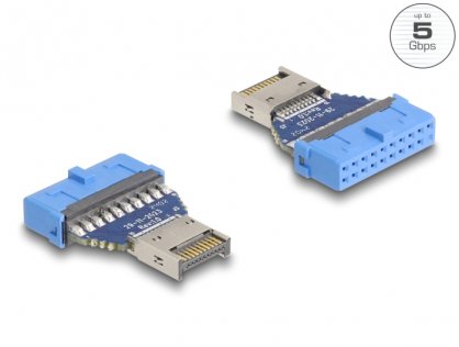 Adaptor pin header 19 pini USB 3.0 la USB Type E Key A M-T, Delock 67129