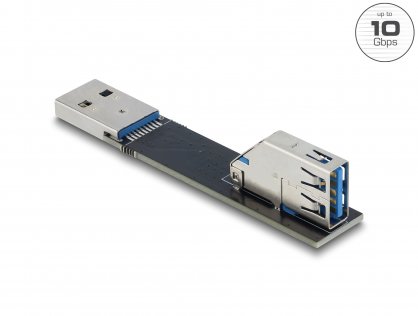 Extensie USB 10Gbps T-M unghi 90 grade sus, Delock  67421