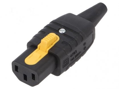 Conector de alimentare IEC C13 cu blocaj 250V/10A, 3-122-073