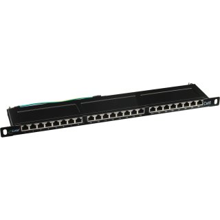 Patch panel ecranat Cat.6 24 porturi 19" 0.5U, InLine IL76224B