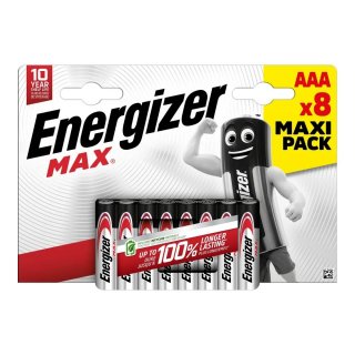 Set 8 baterii alkaline AAA LR3 MAX, Energizer E301530902