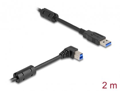 Cablu USB 3.0-A la USB-B drept/unghi dreapta 2m, Delock 81109
