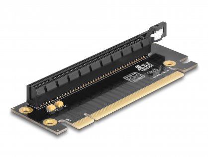 Riser Card PCI Express 3.0 x16 la x16 slot unghi 90 grade stanga - Slot height 35 mm, Delock 81296