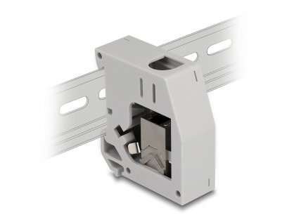 Adaptor pentru sina DIN cu modul Keystone RJ45 Cat.6A M-M, Delock 86959