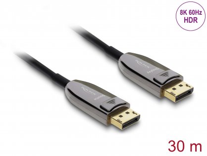 Cablu activ optic DisplayPort 8K60Hz/4K240Hz 40Gbps cu HDR T-T 30m, Delock 87119