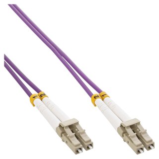 Cablu fibra optica LC-LC OM4 Duplex Multimode 0.5m, InLine IL88544P