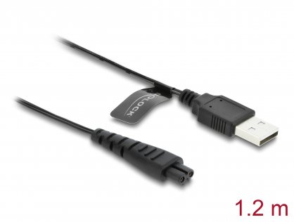 Cablu de alimentare USB 5V pentru aparate de ras electrice Remington HC4250/MB4200/MB6850/XR1330 1.2m, Delock 90985