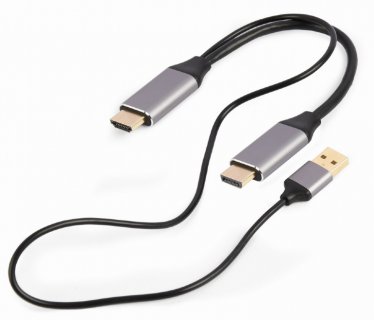 Cablu HDMI la Displayport 4K60Hz T-T alimentare USB 2m, Gembird A-HDMIM-DPM-01