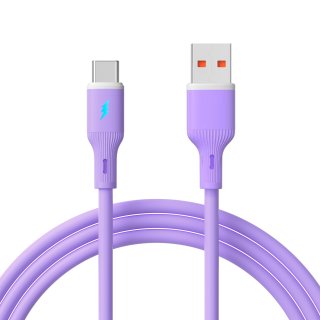Cablu USB 2.0-A la USB type C T-T 18W 1m silicon Mov, Akyga AK-USB-65