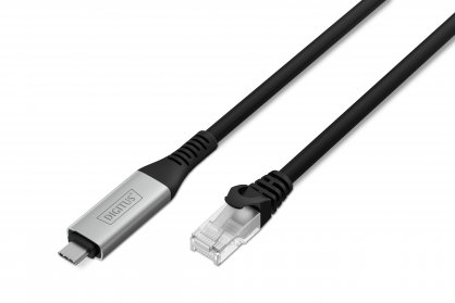 Cablu de retea USB 3.2 type C la RJ45 CAT 6A S/FTP LSOH 5m, Digitus AK-300601-050-S