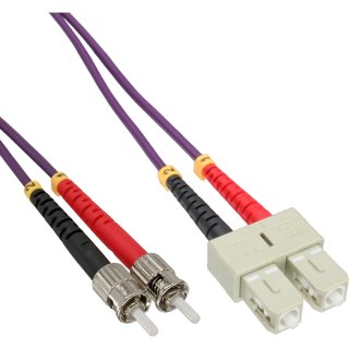 Cablu fibra optica Duplex Multimode SC-ST LSOH OM4 2m, InLine IL82502P