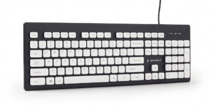 Tastatura USB chocolate Negru/Alb, Gembird KB-CH-01