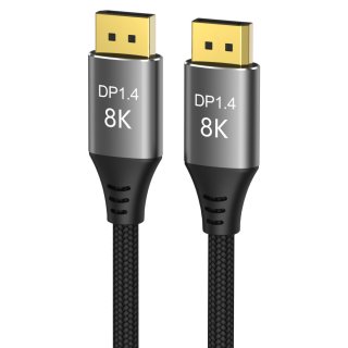 Cablu Displayport 8K60Hz/4K144Hz 7.5m brodat Negru, kport13-07