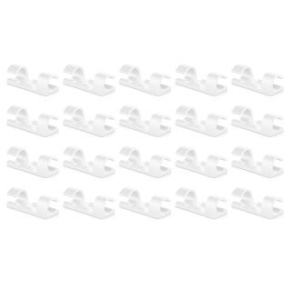 Set 20 buc clips cabluri Alb, MK5535