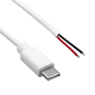 Cablu USB type C la 2 x fire deschise 60W 1m Negru, Akyga AK-SC-40