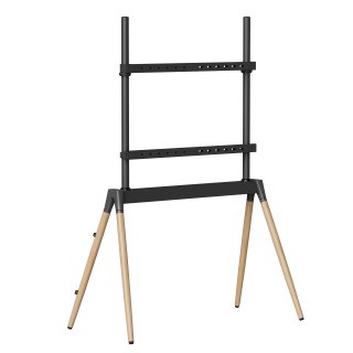 Suport podea pentru TV 55" - 86" Negru/lemn, Gembird TVS-86F-01-BK