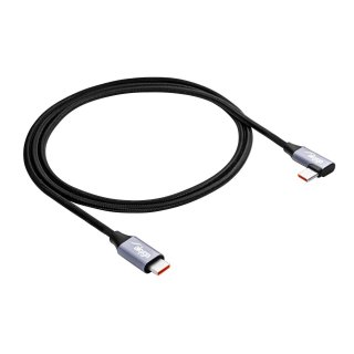 Cablu USB 2.0 type C la USB type C drept/unghi 60W 1m, Akyga AK-USB-54