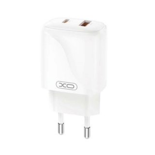 Incarcator priza USB-A + USB-C 20W Alb, XO L158